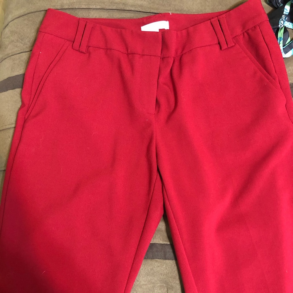 Red dress pants